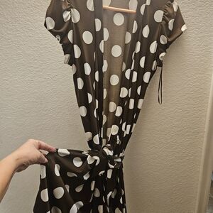 INC International Concepts Brown and White Backless Dress